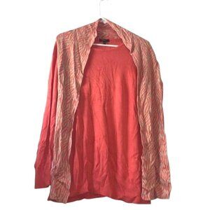 Coral Cupio Womens Sweater Cardigan XL